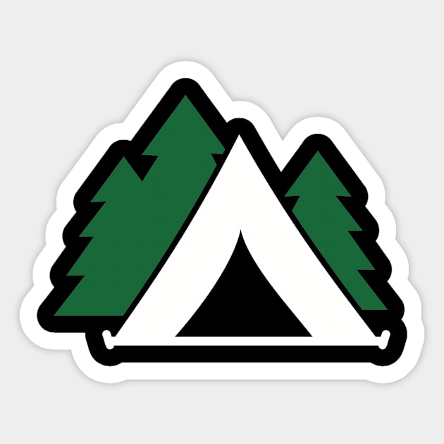 Camping trees Sticker by Designzz